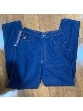 Vintage 80’s NWT Braxton high waisted straight leg dark denim jeans sz 14